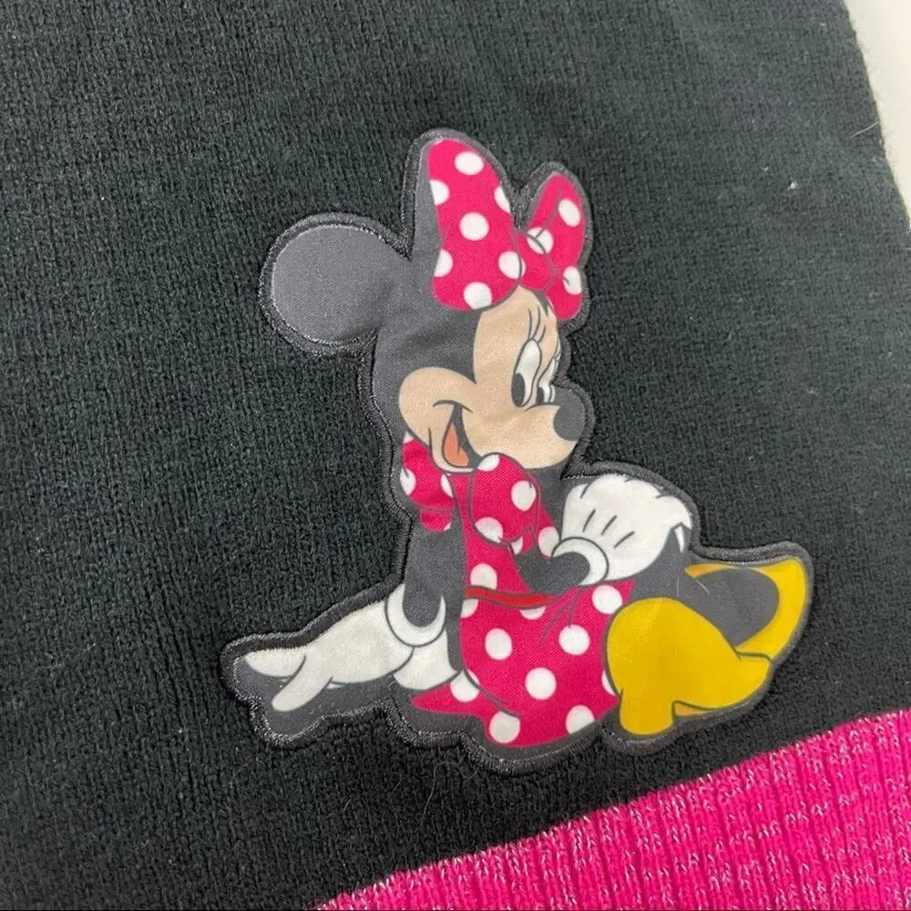 MINNIE MOUSE DISNEY Knit Winter Beanie Hat Scarf Set One Size